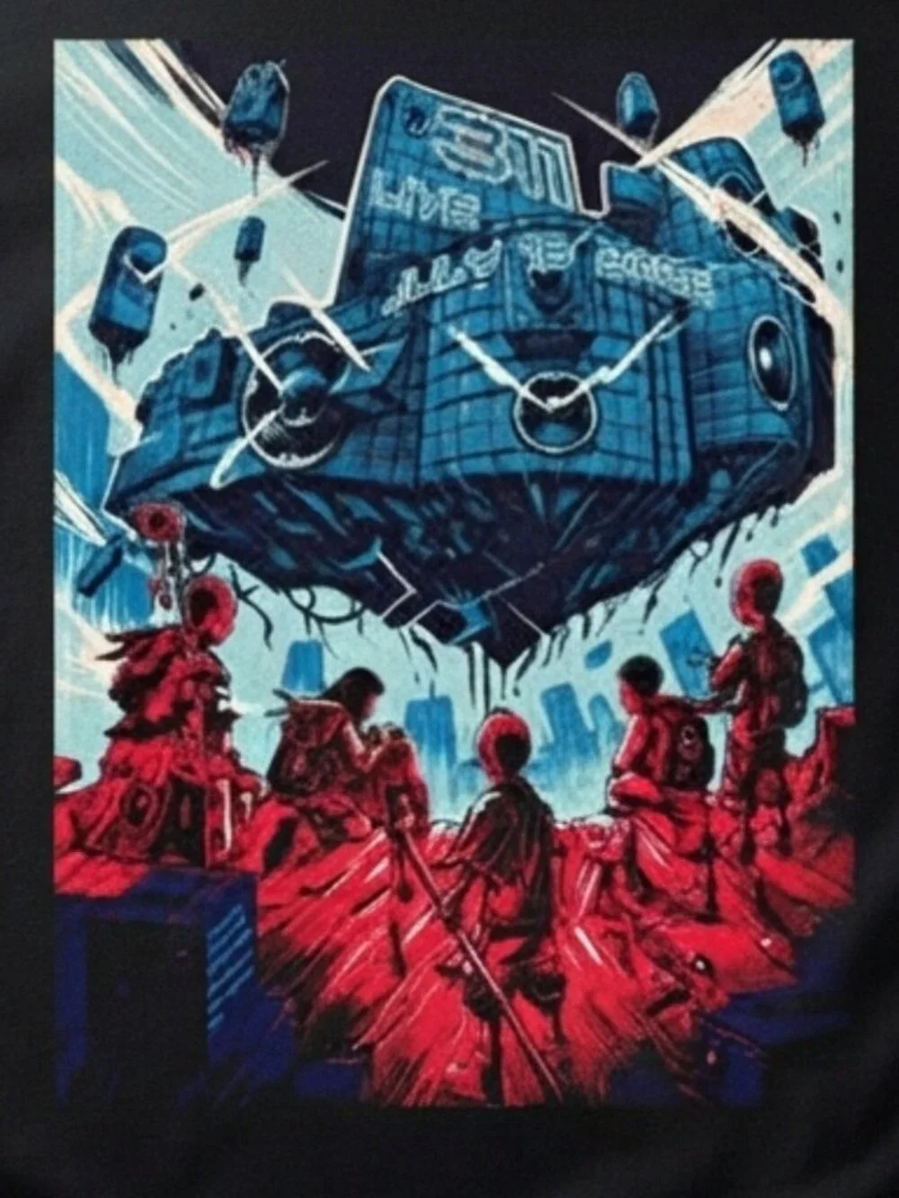311 Band Live Concert Graphic Vintage Black T-Shirt